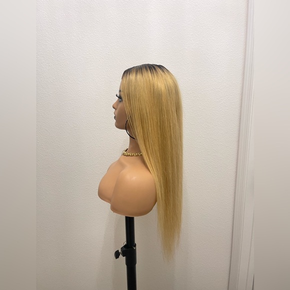 New! 20” 4x4 Lace Closure Wig, Human Hair Customized Ombre 4/27 - Picture 3 of 11